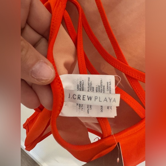 J.Crew  NWT Playa Women’s Open Back criss cross  Orange One Piece SwimSuit M - Picture 9 of 16